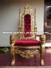 Hand Carved Mahogany Wood Lion Throne Chairs, Office Furniture