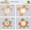 SL LED DIY pendant lamp north european jigsaw puzzle wood pendant lights bedroom jigsaw wood pendant light fixture YJ6009