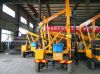 Multiple functional guardrail install drilling small holes hydraulic pile driver