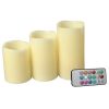 pillar shape color changing remote LED candle