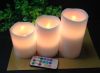 pillar shape color changing remote LED candle