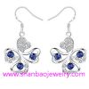 Silver Plated Costume Fashion Zircon Jewelry Earrings