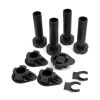 Plastic adjustable kitchen plinth feet with clip pack 4