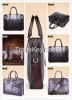 Briefcase Genuine Leather Calligraphy mens business bag laptop bag OEM