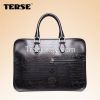 Briefcase Genuine Leather Calligraphy mens business bag laptop bag OEM