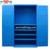 Metal Storage Tool Cabinet Heavy Duty With 2 Doors And 4 Shelves