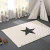 100% cotton rug with black star