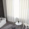 Soft and white blind curtain