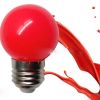 colour mini bulb 2016 new 180 degree pc cover led bulb e27 0.5W 1W led colour mini bulb