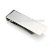 Custom High Quality Genuine Cowhide Leather RFID Blocking Money Clip Wallet 