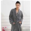 100% polyester Microfiber Bathrobes Housecoats for Mens and Ladies in stocks
