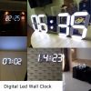 Large Font Remote Control LED Digital Wall Clock Modern Design For Home Decor School Train Station 3D Decoration Stereo Clock