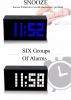 Digital Large Big Jumbo LED Snooze Wall Desktop Alarm Clock LED Clock Digital Thermometer Date Indoor Clock Calendar