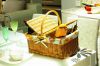 cheap handmade brown handled wicker picnic basket