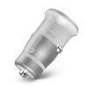 New patent CE ROHS FCC creative electric type dual usb car charger with led lights 