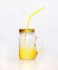 16oz Factory Price Glass Mason Jar Wide Mouth With Straw Lid