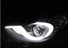 car styling led bi xenon projector lens headlight head lamp for hyundai elantra