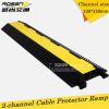 2-channel Yellow Lid Black Rubber Cable Protector Ramp