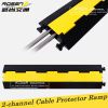 2-channel Yellow Lid Black Rubber Cable Protector Ramp