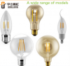 Amber color ST58 2.5W/4.5W decoration led filament bulbs 2200K UL 220-240vac