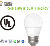 CE G45 P45 5.5W 110-240vac  EPISTAR LED globe warm color 2warranty CRI 80