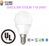 CE G45 P45 5.5W 110-240vac  EPISTAR LED globe warm color 2warranty CRI 80