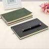 customized embossing PU leather cover bound notebook 