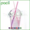 Color changing drinking straw