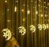 led moon&amp;star garland Ramadan curtain light