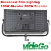 videGo continuous lighting 50w/100w/200w/400w Bi-Color panel light 1X1 Studio Light High CRI>97 Kino Flo Film Shooting Light High Power 200W Daylight Soft Panel Light Continuous Lighting