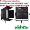 Vidego LED Video Panel Light 50W Bi-Color 1X1 Studio Light High CRI>97 Kino Flo Film Shooting Light High Power 200W Daylight Soft Panel Light Continuous Lightin