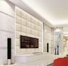Modern Style White Decorative 3D PU Leather Wall Panel