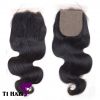 T1 Hair Grade 6A Brazilian Virgin Body Wave Human Hair Lace Top Closure 4*4 Middle Part 150% Density