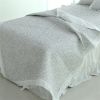 Slim summer quilt frilly flower bedding - Gray