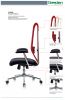 Fashion design best quality metal tube office chair with fabric mesh upholstered