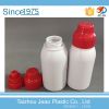 New product hot D-20 50ml LDPE white Cylindrical plastic dropper bottle with red cap