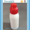 New product hot D-20 50ml LDPE white Cylindrical plastic dropper bottle with red cap