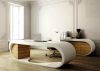 Man Made Stone Modern Curved Office Executive desk Furniture