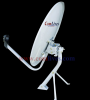 satellite dish, satellite antenna, offset dish, prime dish