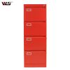 Southeast Asia popular Metallic 4 Drawer A4 Filing Cabinet in Red