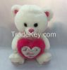 cute high quality dress cloth stuffed teddy bear plush toy for sale