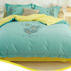 Printing Free Concise Cotton Bedding 4 Piece 2.0m Set With Stitching Flowers