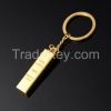 Creative Simulation gold metal keychain /key ring