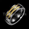 Free shipping Titanium Ring Black Wide Mysterious Ring Band Party Jewe