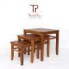 3pcs Side Table - Hight Quality Wood Side Table - For Indoor and Outdoor