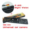 Parking assistance 170 Degree CCD Car Reversing camera IR LED night vision license plate license plate holder Rear view cam