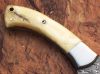  Details about  ELEGANT CUSTOM DAMASCUS sSTEEL HUNTING KNIFE WITH CAMEL BONE HANDLE 