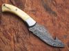  Details about  ELEGANT CUSTOM DAMASCUS sSTEEL HUNTING KNIFE WITH CAMEL BONE HANDLE 