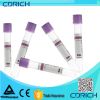 purple  vaccum blood collection tube for cross match test blood type determination and hematology determination