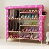 Latest Design Modern Simple Wooden Shoe Cabine convenient non-woven fabric shoe cabinet